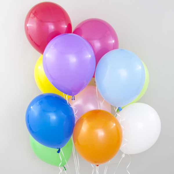 Надувной шар 12" пастель ассорти 1шт (У-100)
