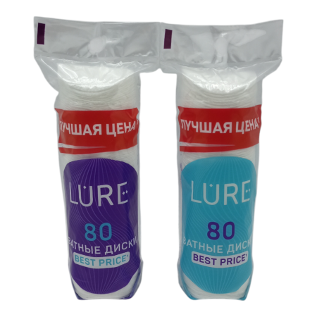 Ватные диски Lure  80шт (У-35)