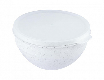 Миска с крышкой 3,0л Granite белый (У-8)