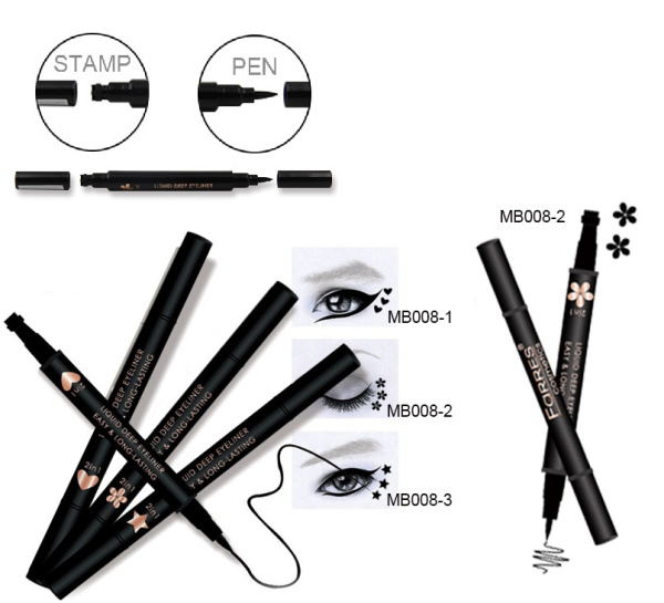 Подводка-маркер для глаз Farres Eyeliner & Stamp № 02 + штампик цветок (У-6)