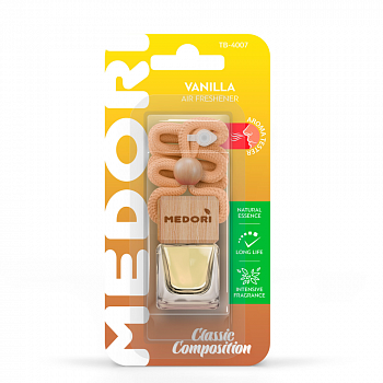 Ароматизатор для авто подвесной бутылочка Medori Vanilla 6мл