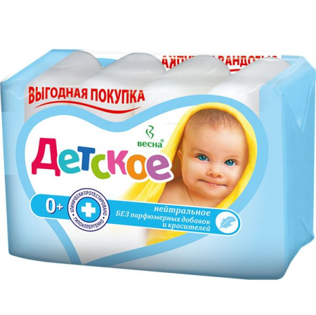 Мыло детское Весна 4*75г нейтральное (У-24)