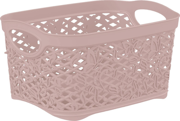 Корзина для хранения с ручками  3,3л 23,6*17,6*12,6см Keeplex Fiori бежевый топаз