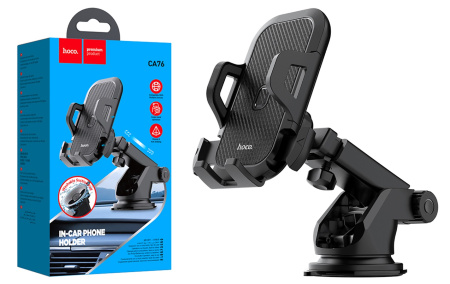 Держатель телефона на панель Hoco CA76 Touareg, зажимной черный