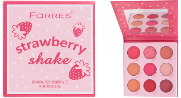 Тени для век Farres  9-ти цв. Strawberry Shake