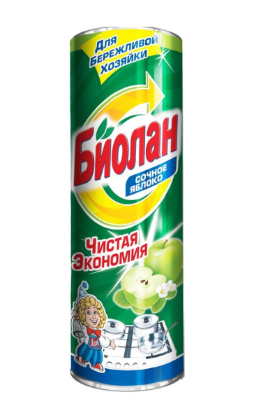 Чистящий порошок Биолан 400г сочное яблоко (У-24)/86918/