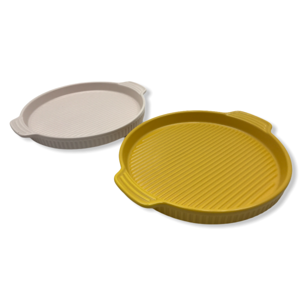Форма для запекания и сервировки керамика с ручками 10" 22,5*3см /KP004-10/