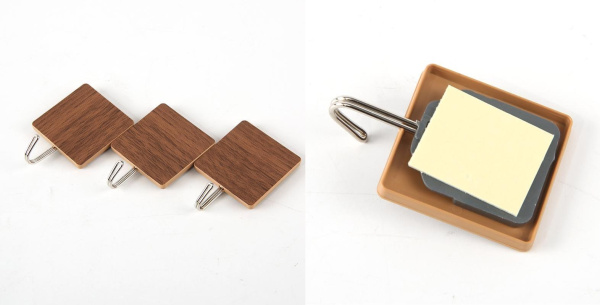 Крючок на липучке 3шт 5*7см