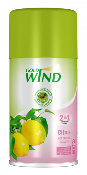 Освежитель воздуха Gold Mint Plus 230мл сменный блок Цитрус (У-12)