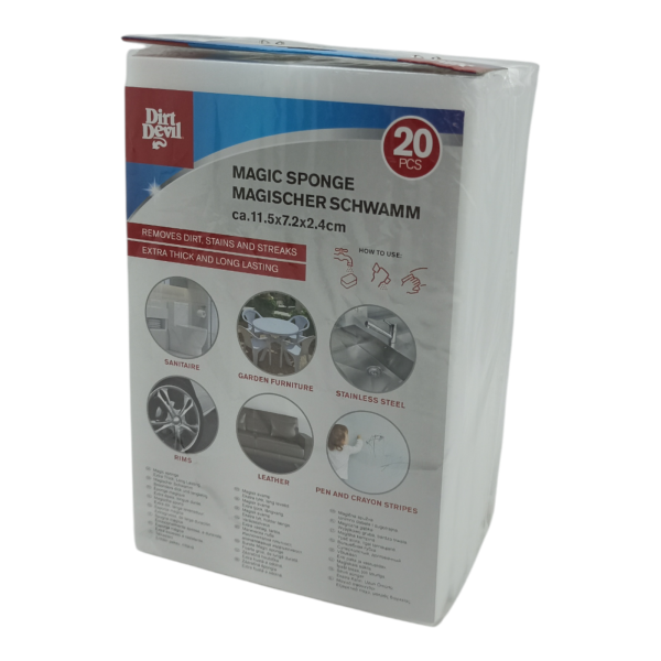 Губка для уборки меламиновая 20шт 11*7,2*2,3см в коробке