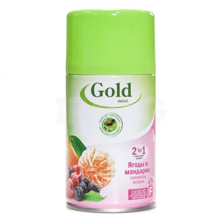 Освежитель воздуха Gold Mint 230мл сменный блок Ягодно-фруктовый микс (У-12)