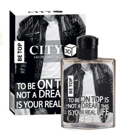 Туалетная вода мужская  90мл CITY 3D Be Top