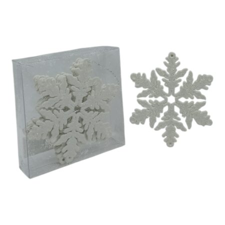 Украшение новогоднее Снежинка (6шт) 10см /QS69-FE45630/