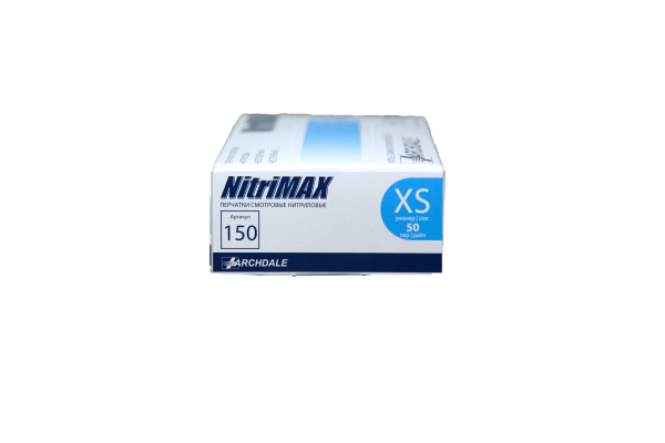 Перчатки нитриловые NitriMax XS голубые 100шт