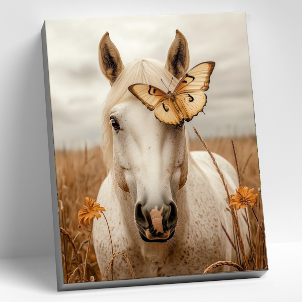 Картина по номерам  40*50см Белоснежная дива Картина по номерам  40*50см Белоснежная дива