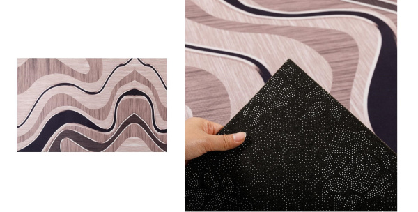 Дорожка с декором в рулоне с резиновыми точками 100см