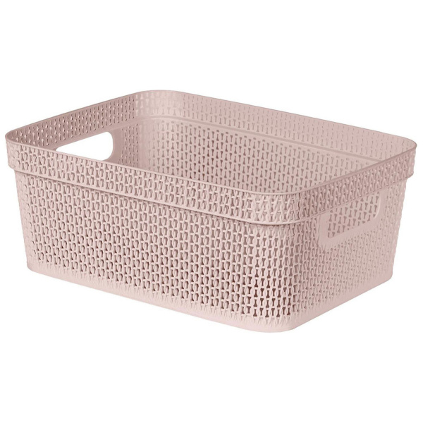 Корзина для хранения с ручками 11л 36,5*27*14,1см Keeplex Ajur бежевый топаз