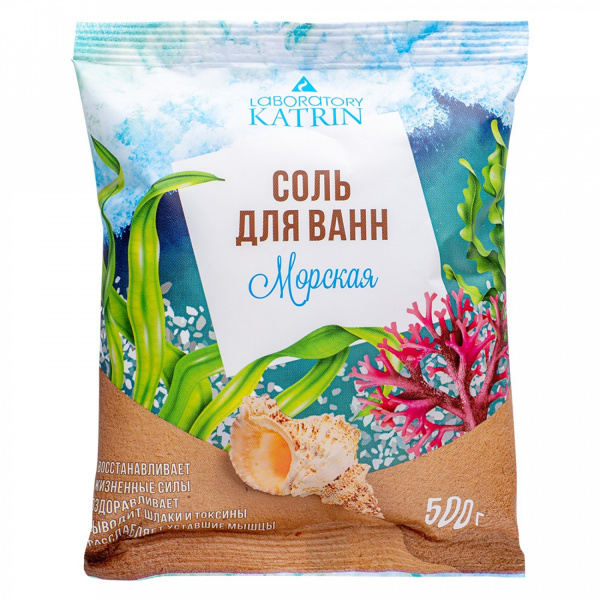 Соль для ванн 500г Морская пакет