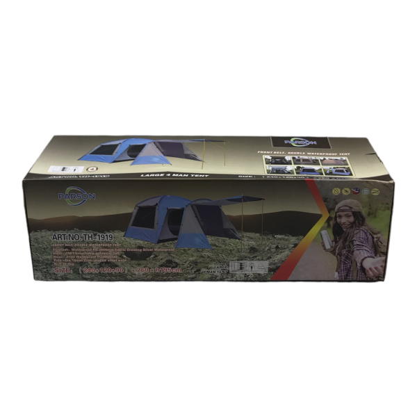 Палатка туристическая  4-х местная (240+120+90)*260*h195см