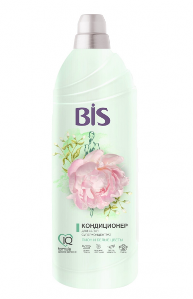 Кондиционер для белья BIS  900мл концентрат Пион и белые цветы (У-6)
