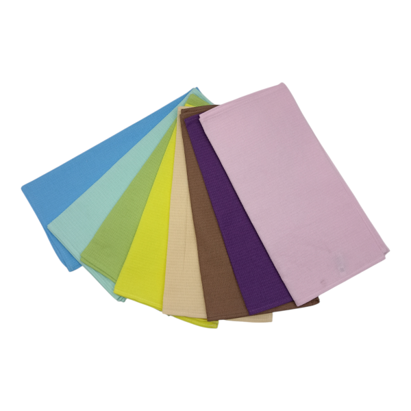 Полотенце кухонное 37*73см однотонное мелкая клетка