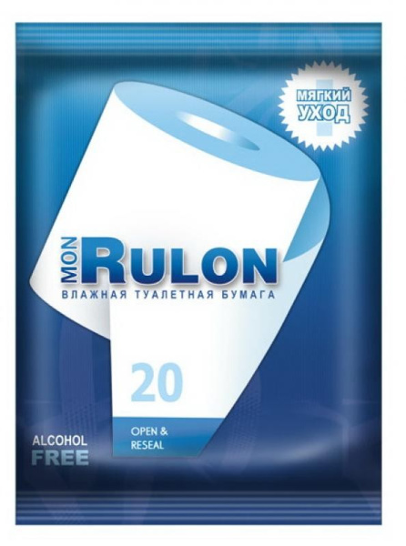 Туалетная бумага влажная Mon Rulon 20шт
