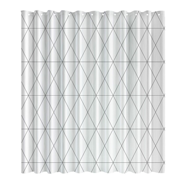 Штора для ванной 180*180см Black geometry