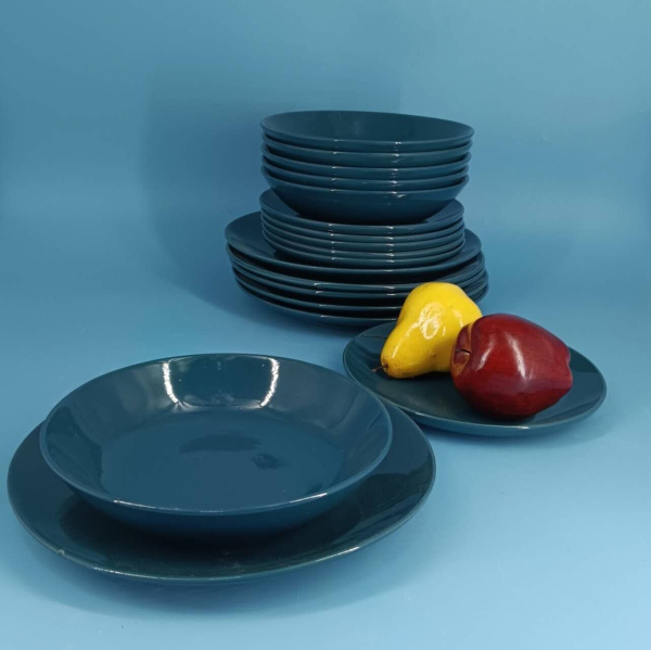 Набор посуды 18 предметов "Изумруд" 2 сорт керамика