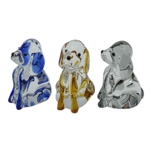 Сувенир-фигура интерьерная стекло Собака 5см /WX8422-2/