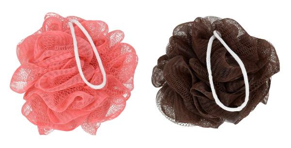 Мочалка для тела шар 4 цвета Банные штучки