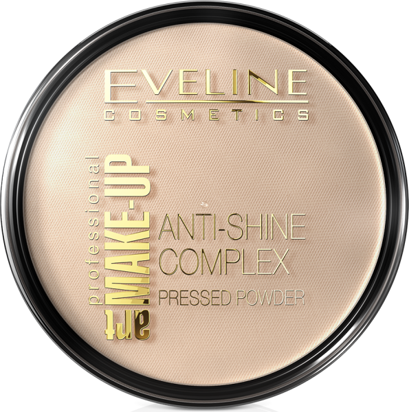 Пудра компактная Eveline Anti-Shine complex Матирующая минеральная с шелком т. 31 естесственный