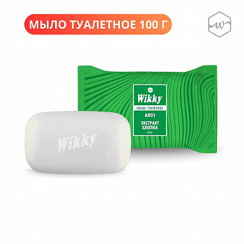 Мыло Wikky 100г Алоэ и экстракт хлопка (У-72)