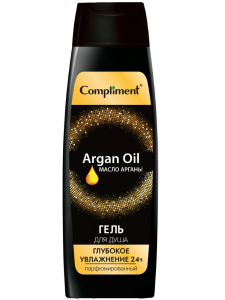 Гель для душа Compliment 400мл увлажнение 24 часа с аргановым маслом