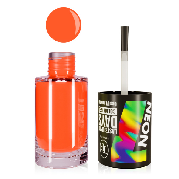 Лак для ногтей TF Color Gel 8мл т. 312 ярко-оранжевый (У-6)