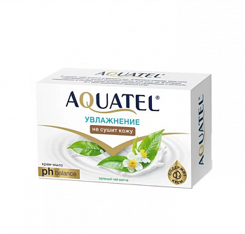 Крем-мыло Aquatel  90г зеленый чай матча