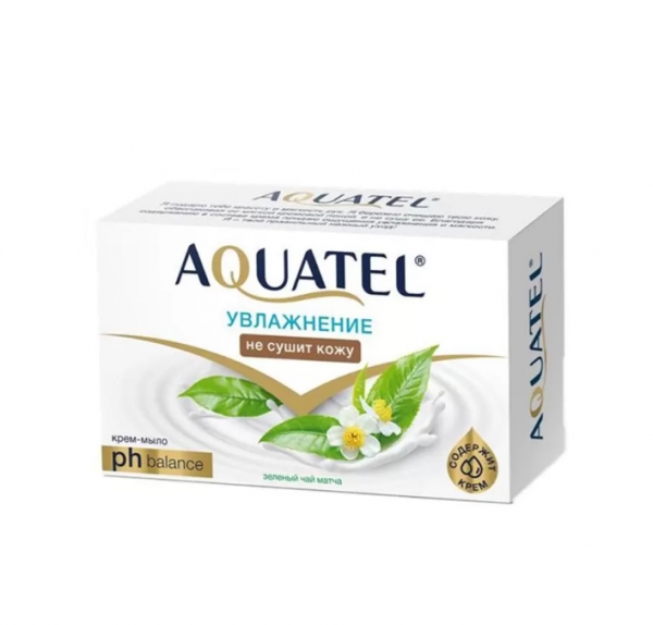 Крем-мыло Aquatel  90г зеленый чай матча