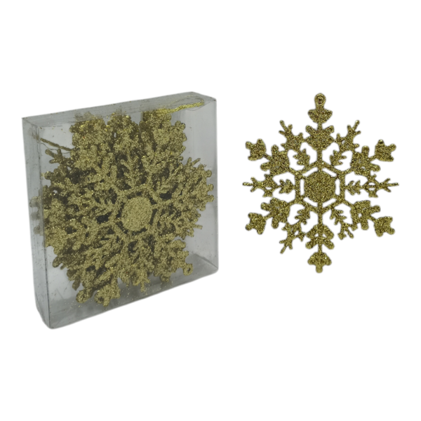 Украшение новогоднее Снежинка (10шт) 10см /QS802-EE302166/