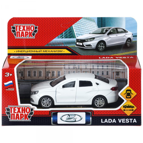Машина инерц. "Технопарк" Lada Vesta открываются двери 11.5см (У-72)
