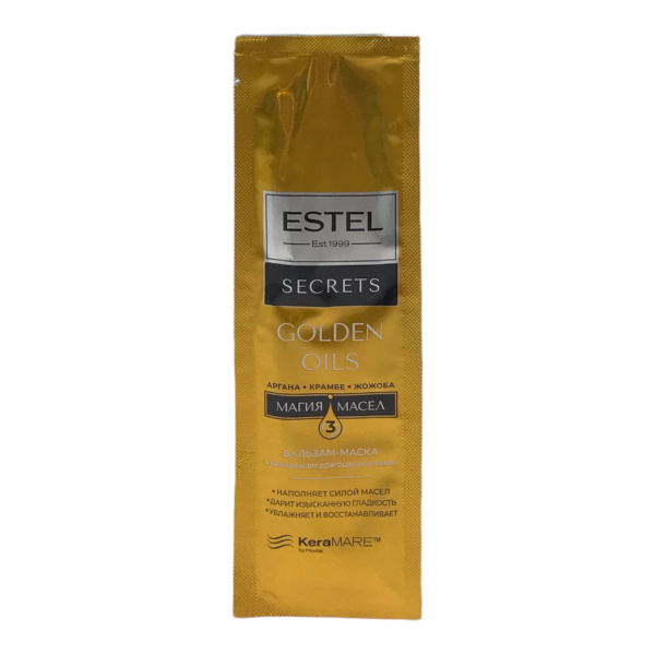 ESTEL SECRETS ES/O/BM10 Бальзам-маска c комплексом драгоценных масел для волос Golden Oils 10мл ESTEL SECRETS ES/O/BM10 Бальзам-маска c комплексом драгоценных масел для волос Golden Oils 10мл