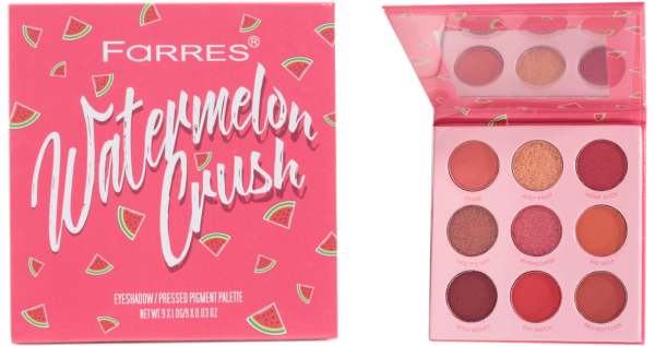 Тени для век Farres  9-ти цв. Watermelon Crush