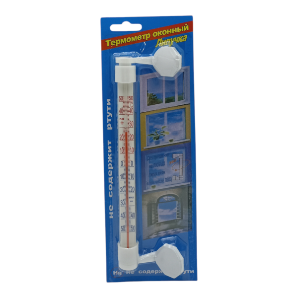 Термометр оконный Липучка на блистере 21см
