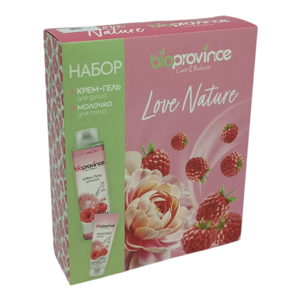 ПН жен. Bioprovince Love nature (крем-гель для душа 250мл, молочко для тела 75мл) (У-10)