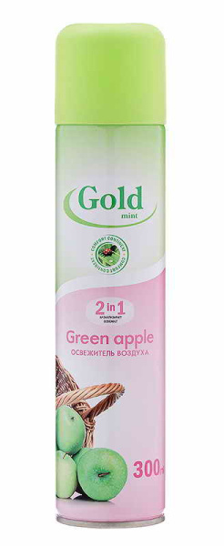 Освежитель воздуха Gold Wind 300мл Green apple (У-12)