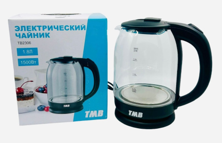 Чайник эл. 1,8л стеклянный TMB