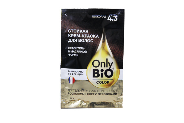 Крем-краска для волос стойкая Only Bio Color т. 4.3 шоколад 115мл