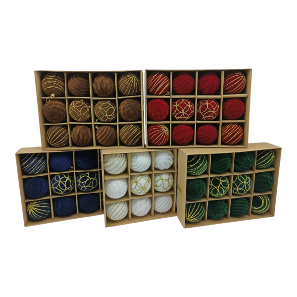 Набор игрушек для елки Шар (12шт) d-8см /2546-14/