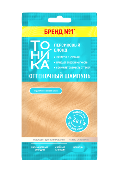 Оттеночный шампунь Тоника персиковый блонд 25мл 