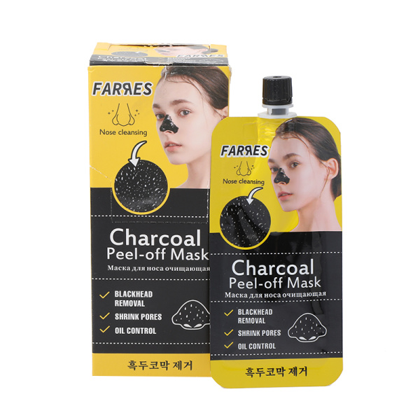 Маска-пленка для носа Farres очищающая с углем