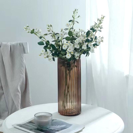 Ваза для цветов стеклянная 24,5*10см