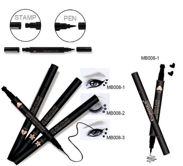 Подводка-маркер для глаз Farres Eyeliner & Stamp № 01 + штампик сердце (У-6)